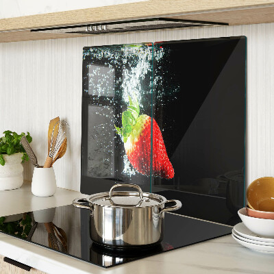 Planche à découper verre Fraise dans l'eau
