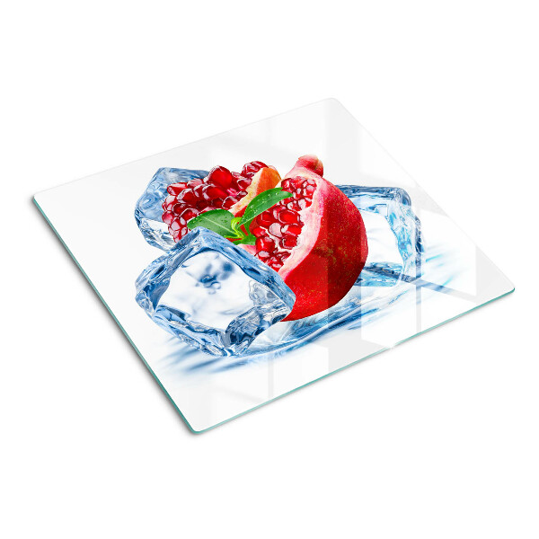 Planche à découper en verre Grenade dans la glace