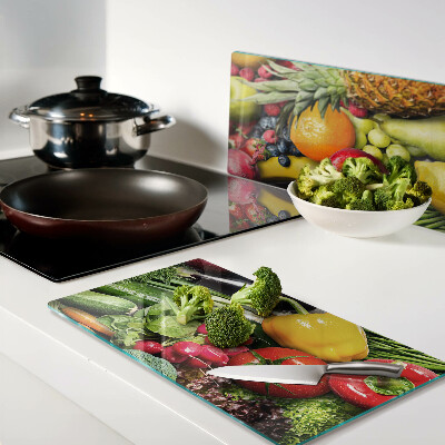 Planche à découper verre Fruits et légumes