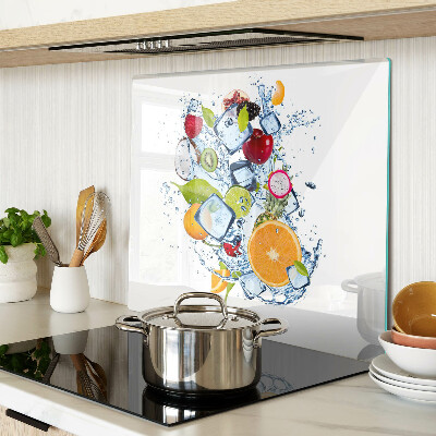 Planche à découper en verre Fruits et glace