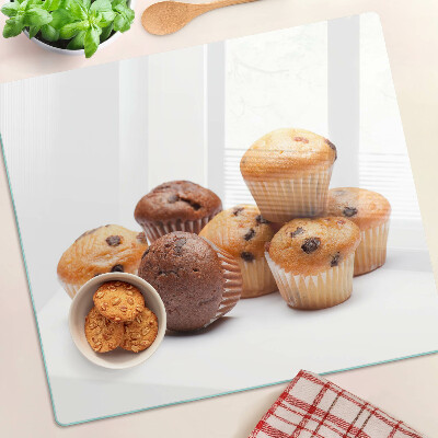 Planche à découper verre Muffins au chocolat et à la vanille