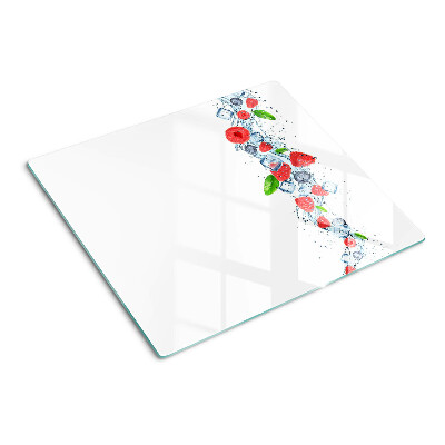 Planche à découper verre Motif floral avec des baies