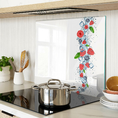 Planche à découper verre Motif floral avec des baies