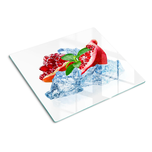 Planche à découper verre Grenade et glace