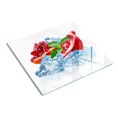 Planche à découper verre Grenade et glace