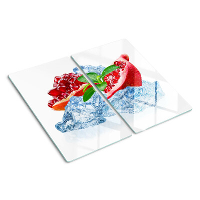 Planche à découper verre Grenade et glace