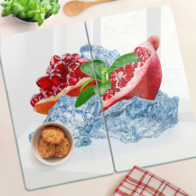 Planche à découper verre Grenade et glace