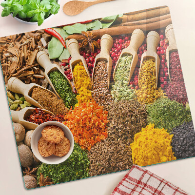 Planche à découper verre Épices et herbes