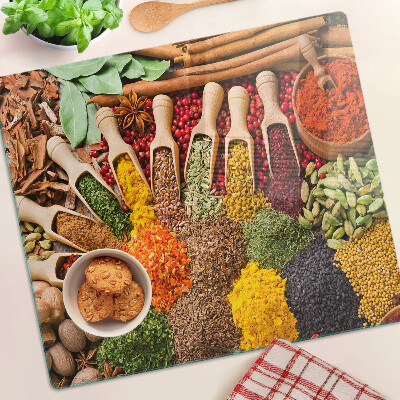 Planche à découper en verre Épices et herbes