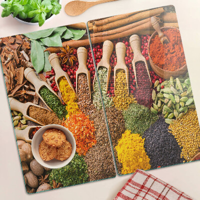 Planche à découper en verre Épices et herbes