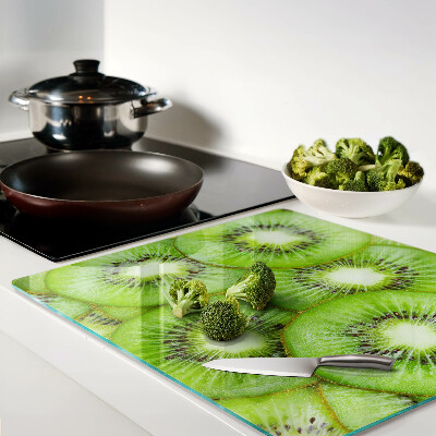 Planche à découper verre tranches de kiwi