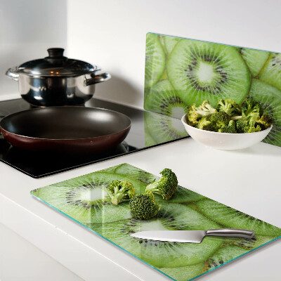 Planche à découper verre tranches de kiwi