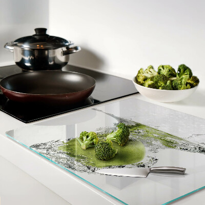 Planche à découper verre Pomme verte dans l'eau