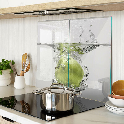 Planche à découper verre Pomme verte dans l'eau