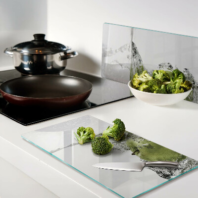 Planche à découper verre Pomme verte dans l'eau