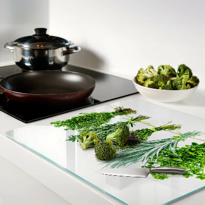 Planche à découper verre Herbes séchées sur une ficelle