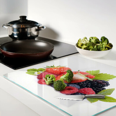 Planche à découper en verre Fruits des bois