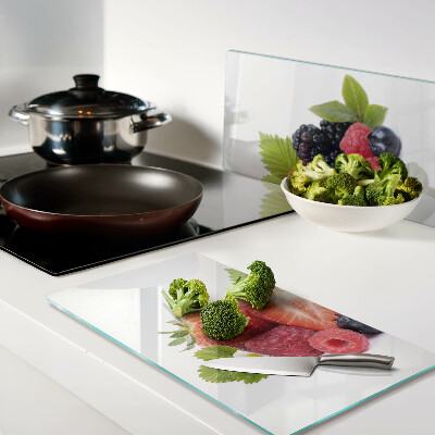 Planche à découper en verre Fruits des bois