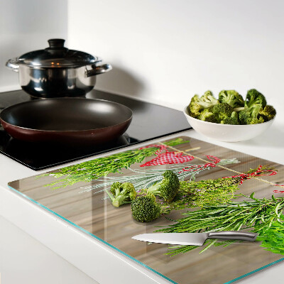 Planche à découper verre Herbes sur une ficelle