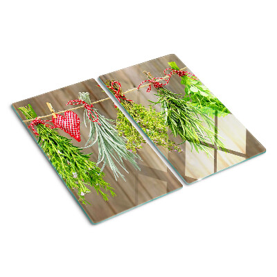 Planche à découper verre Herbes sur une ficelle