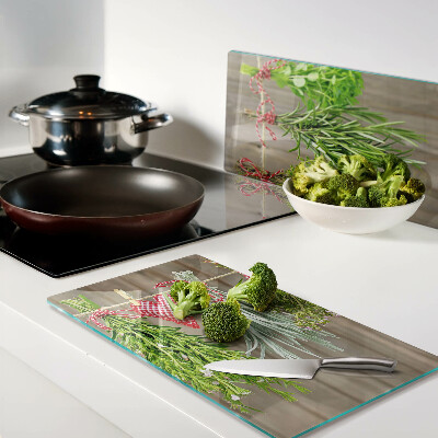 Planche à découper verre Herbes sur une ficelle