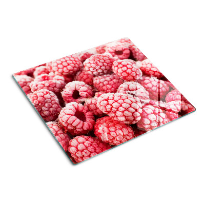 Planche à découper verre Des framboises dans une édition fraîche