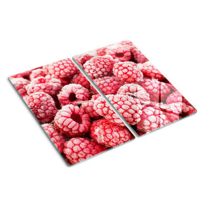 Planche à découper verre Des framboises dans une édition fraîche