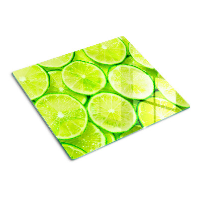 Planche à découper en verre tranches de citron vert