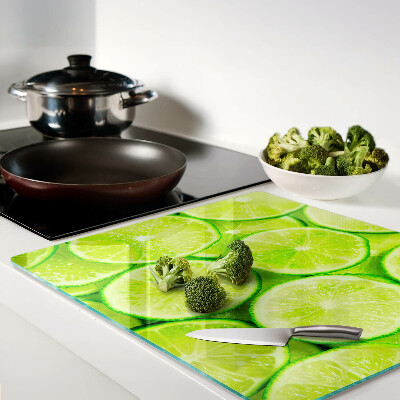 Planche à découper en verre tranches de citron vert