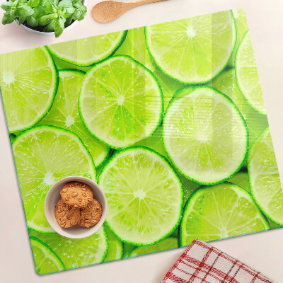 Planche à découper en verre tranches de citron vert