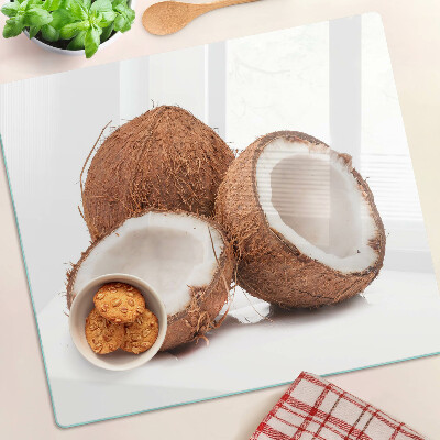 Planche à découper verre Mouches de la noix de coco