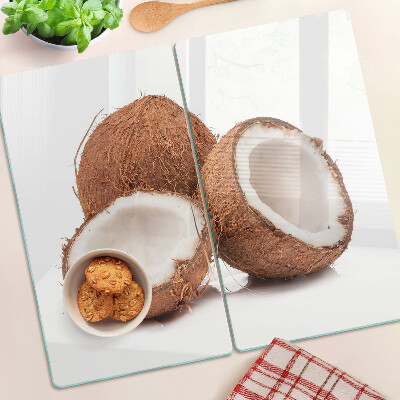Planche à découper verre Mouches de la noix de coco