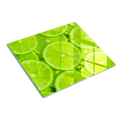 Planche à découper en verre tranches de citron vert