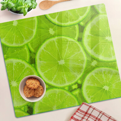 Planche à découper en verre tranches de citron vert