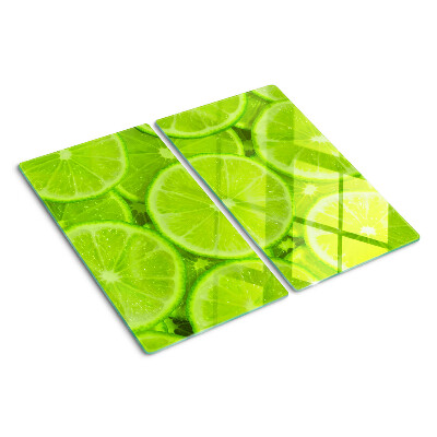 Planche à découper en verre tranches de citron vert