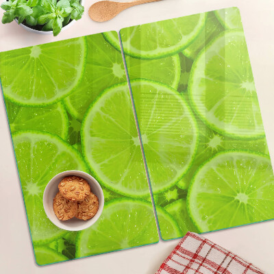 Planche à découper en verre tranches de citron vert