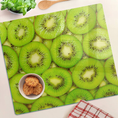 Planche à découper en verre tranches de kiwi