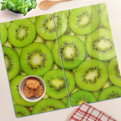 Planche à découper en verre tranches de kiwi