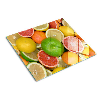 Planche à découper en verre Agrumes en couleurs