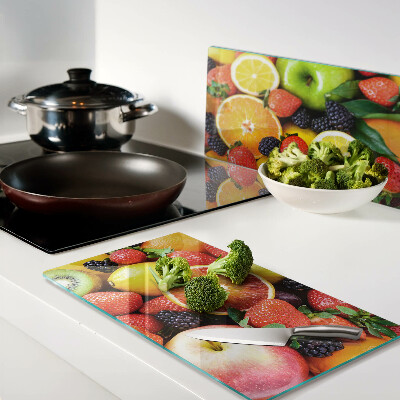 Planche à découper verre Fruits et baies tropicaux