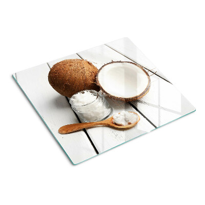 Planche à découper en verre La noix de coco et ses produits