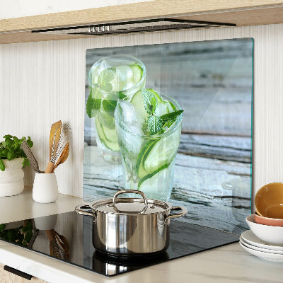 Planche à découper verre Cocktails à la menthe et au concombre