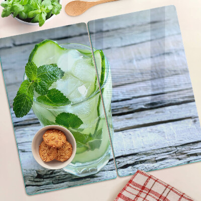Planche à découper verre Cocktail rafraîchissant à la menthe