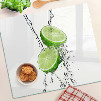 Planche à découper en verre Citrons dans l'eau