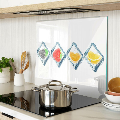 Planche à découper verre Fruits dans la glace