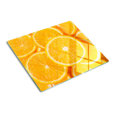 Planche à découper verre tranches d'orange