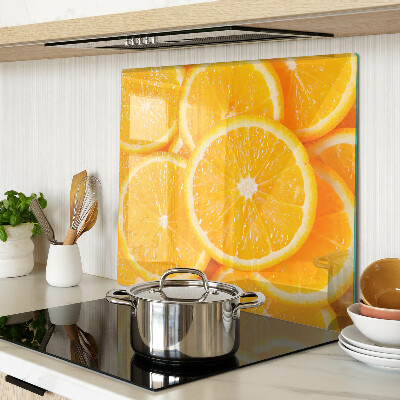 Planche à découper verre tranches d'orange