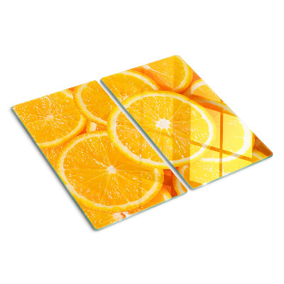 Planche à découper verre tranches d'orange