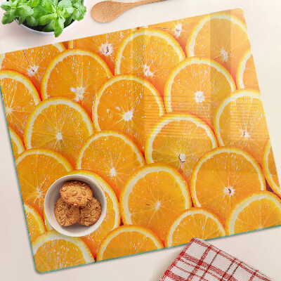 Planche à découper en verre tranches d'orange