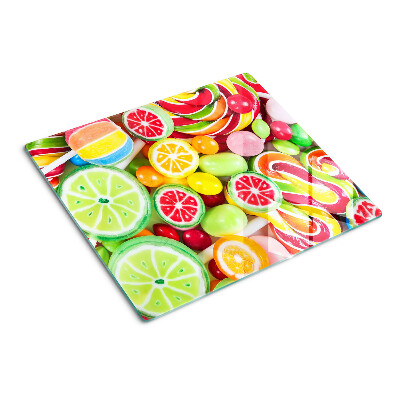 Planche à découper en verre Bonbons sucrés et fruits